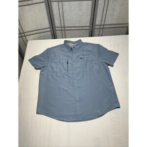 Men’s American Outdoorsman Indian River Light Blue Fishing Shirt - Size XXL
